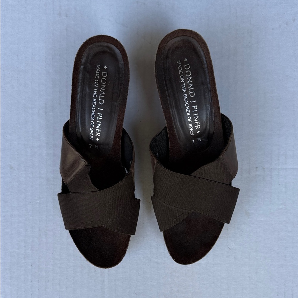 Donald J. Pliner Women's Espresso Brown Mules